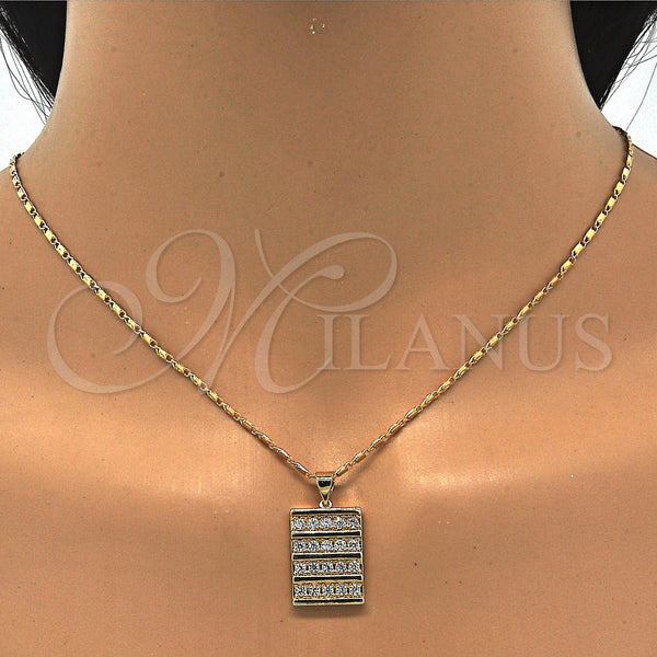 Gold Filled Ring — Earring and Pendant Adult Set with White Cubic — alternate product view — SKU 122002 | Oro Laminado anillo — Earring and Pendant Adult Set with blanco Cubic — SKU 122002