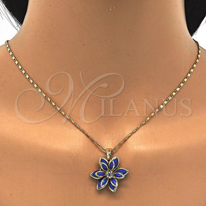Gold Filled Ring — Earring and Pendant Adult Set Flower Design with — main product view — SKU 122083 | Oro Laminado anillo — Earring and Pendant Adult Set flor diseño with — SKU 122083