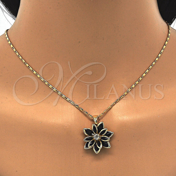Gold Filled Ring — Earring and Pendant Adult Set Flower Design with — alternate product view — SKU 122085 | Oro Laminado anillo — Earring and Pendant Adult Set flor diseño with — SKU 122085