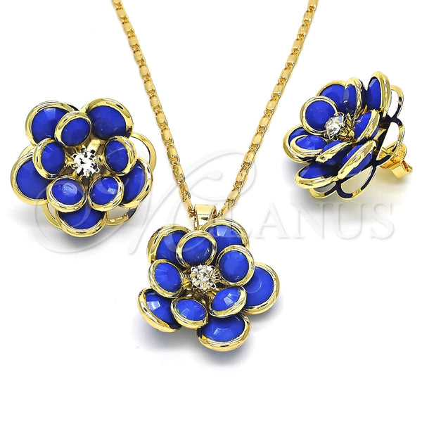 Gold Filled Ring — Earring and Pendant Adult Set Flower Design with — main product view — SKU 122100 | Oro Laminado anillo — Earring and Pendant Adult Set flor diseño with — SKU 122100