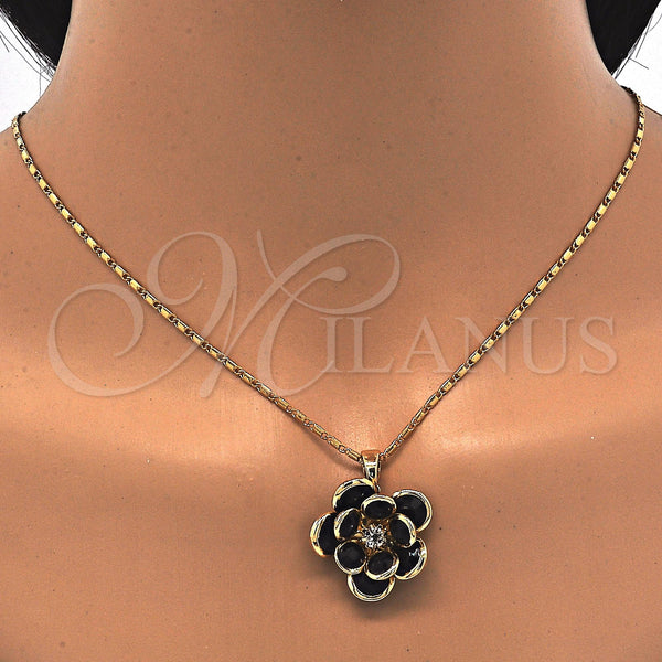 Gold Filled Ring — Earring and Pendant Adult Set Flower Design with — alternate product view — SKU 122102 | Oro Laminado anillo — Earring and Pendant Adult Set flor diseño with — SKU 122102