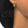 Oro Laminado Huggie Hoop, Gold Filled Style with White Cubic Zirconia, Polished, Golden Finish, 02.156.0284.15