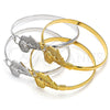 Oro Laminado Individual Bangle, Gold Filled Style Lion Design, Polished, Golden Finish, 07.192.0031.04 (05 MM Thickness, Size 4 (2.25 Diameter))