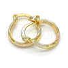 Oro Laminado Small Hoop, Gold Filled Style Diamond Cutting Finish, Tricolor, 02.96.0085.2.15