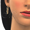 Oro Laminado Medium Hoop, Gold Filled Style Twist Design, Polished, Golden Finish, 02.170.0241.30
