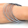 Stainless Steel Semanario Bangle, Polished, Steel Finish, 07.244.0008.05 (02 MM Thickness, Size 5 (2.50 Diameter))