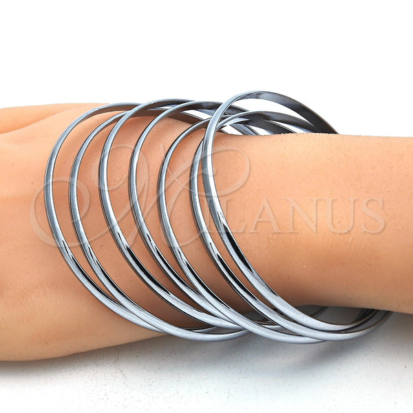 Stainless Steel Jewelry — Semanario Bangle Polished 07. 04 MM Thickness Size — alternate product view — SKU 122290 | Acero Inoxidable joyería — Semanario Bangle pulido 07. 04 MM Thickness Size — SKU 122290