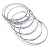 Stainless Steel Semanario Bangle, Polished, Steel Finish, 07.244.0009.05 (04 MM Thickness, Size 5 (2.50 Diameter))