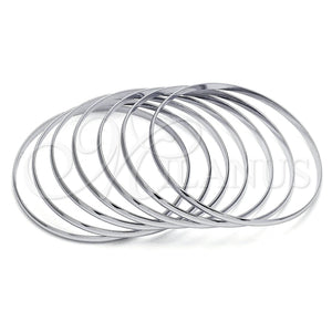 Stainless Steel Jewelry — Semanario Bangle Polished 07. 04 MM Thickness Size — main product view — SKU 122290 | Acero Inoxidable joyería — Semanario Bangle pulido 07. 04 MM Thickness Size — SKU 122290