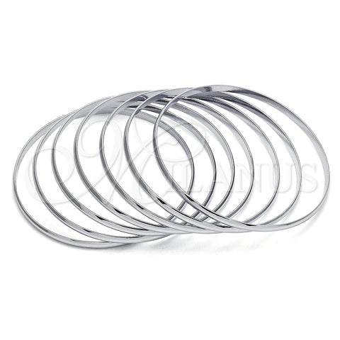 Stainless Steel Semanario Bangle, Polished, Steel Finish, 07.244.0009.05 (04 MM Thickness, Size 5 (2.50 Diameter))