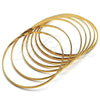 Stainless Steel Semanario Bangle, Polished, Golden Finish, 07.244.0009.1.05 (04 MM Thickness, Size 5 (2.50 Diameter))