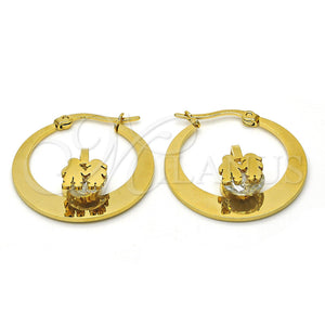 Stainless Steel Hoop Earrings — Small Hoop Little Boy and Little Girl Design — main product view — SKU 122302 | Acero Inoxidable aretes de aro — Small Hoop Little Boy and Little Girl diseño — SKU 122302