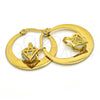 Stainless Steel Small Hoop, with White Cubic Zirconia, Polished, Golden Finish, 02.244.0012.25
