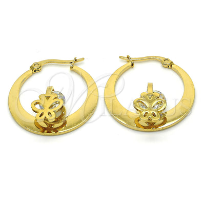 Stainless Steel Hoop Earrings 02.244.0014.25 for wholesale, main product view