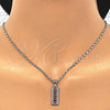 Rhodium Gold Filled Earring and Pendant Adult Set, with Garnet and White Cubic Zirconia, Polished, Rhodium Finish, 10.210.0058.8
