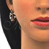 Oro Laminado Small Hoop, Gold Filled Style Dolphin Design, Polished, Golden Finish, 02.106.0034.20