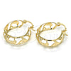 Oro Laminado Small Hoop, Gold Filled Style Dolphin Design, Polished, Golden Finish, 02.106.0034.20