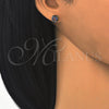 Dorado Oro Laminado Aretes, vista 3 de la galería del producto por Mayoreo, vista adicional 3 del producto