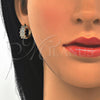 Oro Laminado Small Hoop, Gold Filled Style with White Cubic Zirconia, Polished, Golden Finish, 02.210.0141.15