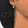 Oro Laminado Small Hoop, Gold Filled Style with White Cubic Zirconia, Polished, Golden Finish, 02.210.0141.15