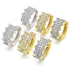 Oro Laminado Small Hoop, Gold Filled Style with White Cubic Zirconia, Polished, Golden Finish, 02.210.0141.15