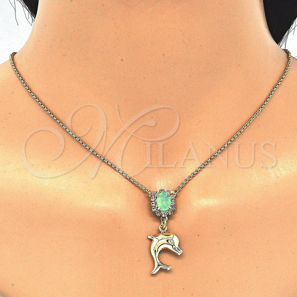 Gold Filled Ring — Earring and Pendant Adult Set Dolphin Design with — alternate product view — SKU 122494 | Oro Laminado anillo — Earring and Pendant Adult Set Dolphin diseño with — SKU 122494