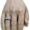 Rhodium Gold Filled Mens Ring, with White Cubic Zirconia, Polished, Rhodium Finish, 01.266.0030.1.11 (Size 11)