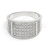 Rhodium Gold Filled Mens Ring, with White Cubic Zirconia, Polished, Rhodium Finish, 01.266.0030.1.11 (Size 11)