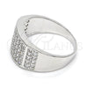 Rhodium Gold Filled Mens Ring, with White Cubic Zirconia, Polished, Rhodium Finish, 01.266.0030.1.11 (Size 11)