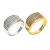 Rhodium Gold Filled Mens Ring, with White Cubic Zirconia, Polished, Rhodium Finish, 01.266.0030.1.11 (Size 11)