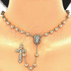 Oro Laminado Medium Rosary, Gold Filled Style Guadalupe and Crucifix Design, Polished, Golden Finish, 09.213.0011.28