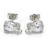 Rhodium Gold Filled Stud Earring, Elephant Design, with White Cubic Zirconia, Polished, Rhodium Finish, 02.210.0159.4