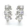 Rhodium Gold Filled Huggie Hoop, Elephant Design, with White Cubic Zirconia, Polished, Rhodium Finish, 02.210.0160.4.15