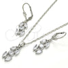 Rhodium Gold Filled Earring and Pendant Adult Set, with White Cubic Zirconia, Polished, Rhodium Finish, 10.210.0067.5