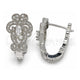 Argolla Huggie 02.217.0096.3.15 Oro Laminado Blanco, con Zirconia Cubica Blanca, Pulido, Rodinado