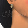 Dorado Oro Laminado Aretes, vista 3 de la galería del producto por Mayoreo, vista adicional 3 del producto