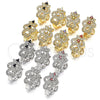Rhodium Gold Filled Huggie Hoop, with White Cubic Zirconia, Polished, Rhodium Finish, 02.217.0094.4.15