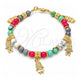 Pulsera de Dije 03.63.1911.08 Oro Laminado, Diseño de Niñito Pequeño y Niñita Pequeña, Pulido, Tono Dorado (Grosor 06 MM, 8 Pulgadas de Largo)