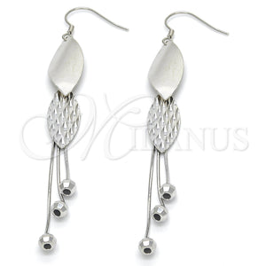 Sterling Silver Ring — Long Earring Leaf Design Polished 02. — main product view — SKU 122808 | Plata 925 anillo — Long Earring Leaf diseño pulido 02. — SKU 122808