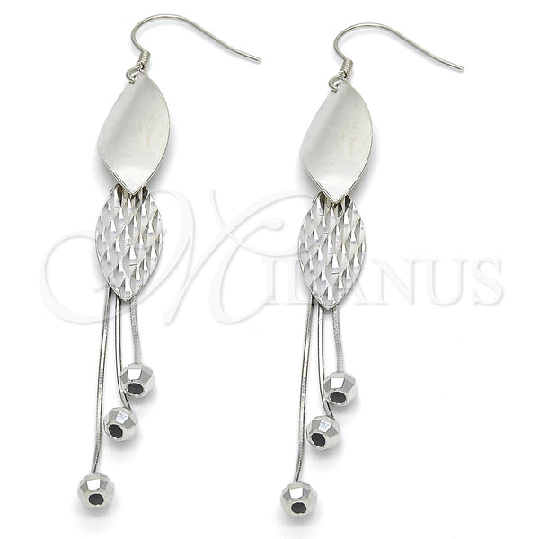 Sterling Silver Ring — Long Earring Leaf Design Polished 02. — main product view — SKU 122808 | Plata 925 anillo — Long Earring Leaf diseño pulido 02. — SKU 122808