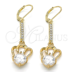 Gold Filled Ring — Long Earring with White Cubic Zirconia Polished 02. — main product view — SKU 122840 | Oro Laminado anillo — Long Earring with blanco Cubic Zirconia pulido 02. — SKU 122840