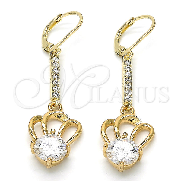 Gold Filled Ring — Long Earring with White Cubic Zirconia Polished 02. — main product view — SKU 122840 | Oro Laminado anillo — Long Earring with blanco Cubic Zirconia pulido 02. — SKU 122840