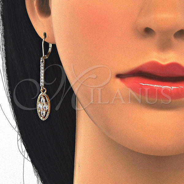 Gold Filled Ring — Long Earring with White Cubic Zirconia Polished 02. — alternate product view — SKU 122845 | Oro Laminado anillo — Long Earring with blanco Cubic Zirconia pulido 02. — SKU 122845