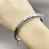 Rhodium Gold Filled Individual Bangle, Diamond Cutting Finish, Rhodium Finish, 07.168.0015.05 (08 MM Thickness, Size 5 (2.50 Diameter))