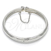 Rhodium Gold Filled Individual Bangle, Diamond Cutting Finish, Rhodium Finish, 07.168.0015.05 (08 MM Thickness, Size 5 (2.50 Diameter))