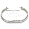Rhodium Gold Filled Individual Bangle, Diamond Cutting Finish, Rhodium Finish, 07.168.0015.05 (08 MM Thickness, Size 5 (2.50 Diameter))