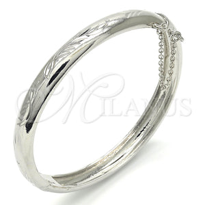 White Gold Filled Jewelry — Individual Bangle Diamond Cutting 07. 08 MM Thickness — main product view — SKU 122863 | Oro Laminado Blanco joyería — Individual Bangle Diamond Cutting 07. 08 MM Thickness — SKU 122863