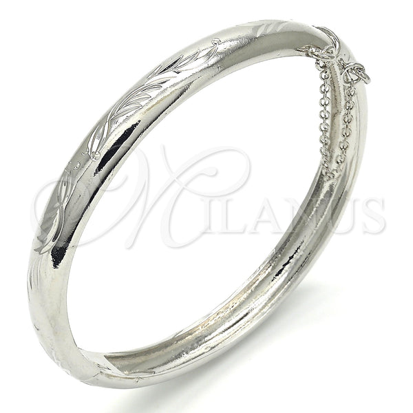 White Gold Filled Jewelry — Individual Bangle Diamond Cutting 07. 08 MM Thickness — main product view — SKU 122863 | Oro Laminado Blanco joyería — Individual Bangle Diamond Cutting 07. 08 MM Thickness — SKU 122863