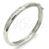 Rhodium Gold Filled Individual Bangle, Diamond Cutting Finish, Rhodium Finish, 07.168.0015.05 (08 MM Thickness, Size 5 (2.50 Diameter))