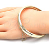 Oro Laminado Individual Bangle, Gold Filled Style Diamond Cutting Finish, Golden Finish, 07.168.0015.1.05 (Thickness, Size 5 (2.50 Diameter))